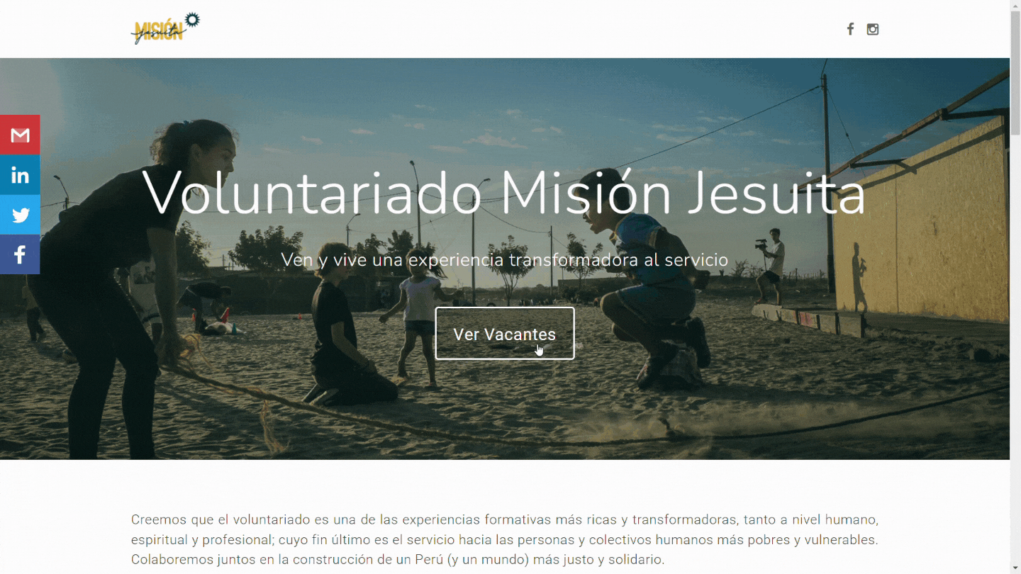 Voluntariado misión jesuita